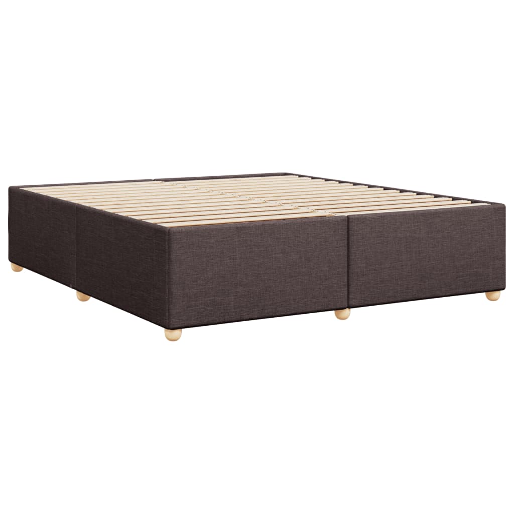 Bedframe zonder matras stof donkerbruin 200x200 cm