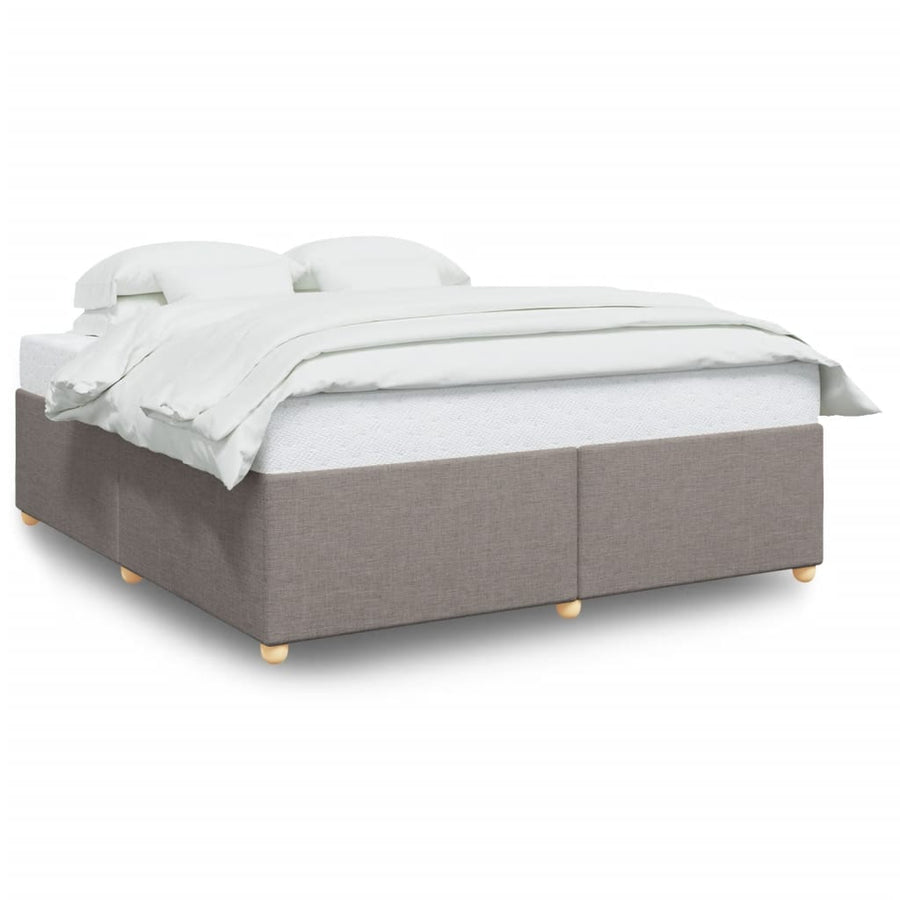 Bedframe zonder matras stof taupe 200x200 cm