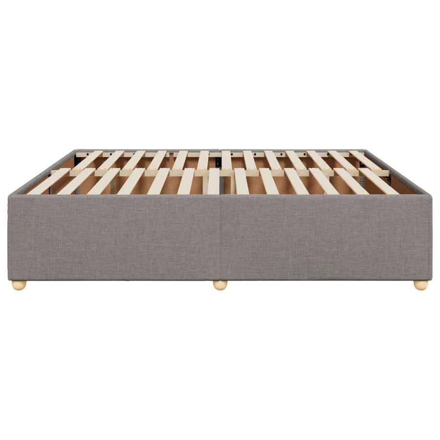Bedframe zonder matras stof taupe 200x200 cm
