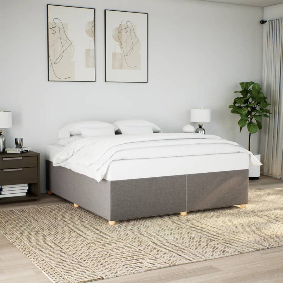 Bedframe zonder matras stof taupe 200x200 cm