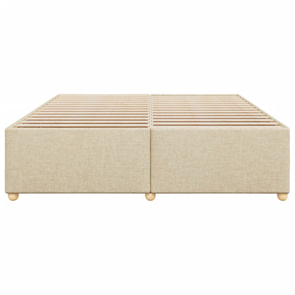 Bedframe zonder matras stof crèmekleurig 200x200 cm
