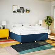 Bedframe stof blauw 200x200 cm