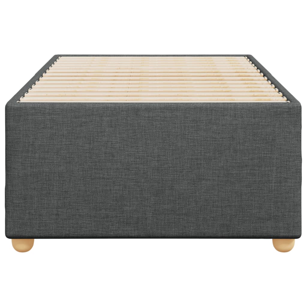 Bedframe zonder matras, donkergrijs, eenpersoonsstof