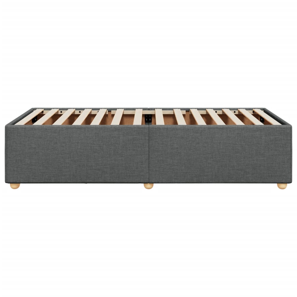 Bedframe zonder matras, donkergrijs, eenpersoonsstof