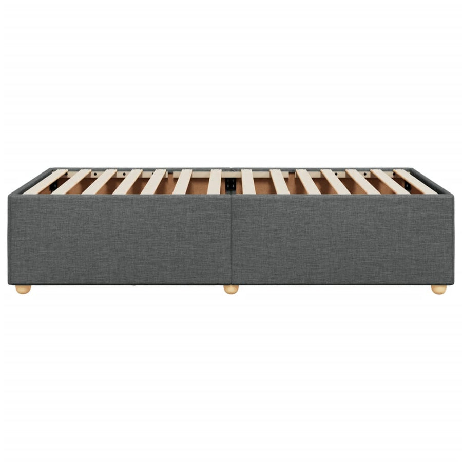 Bedframe zonder matras, donkergrijs, eenpersoonsstof