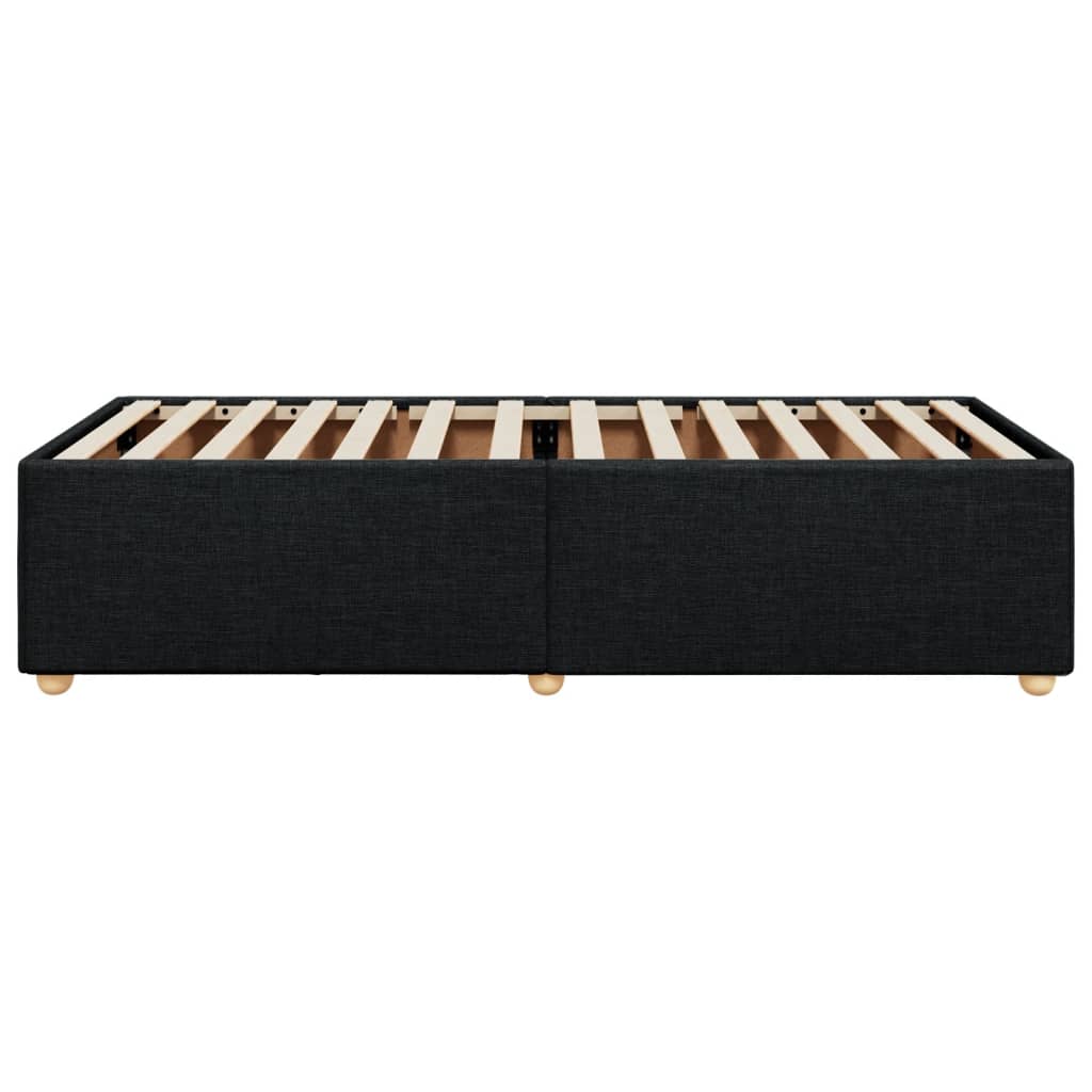 Bedframe zonder matras, zwarte eenpersoonsstof