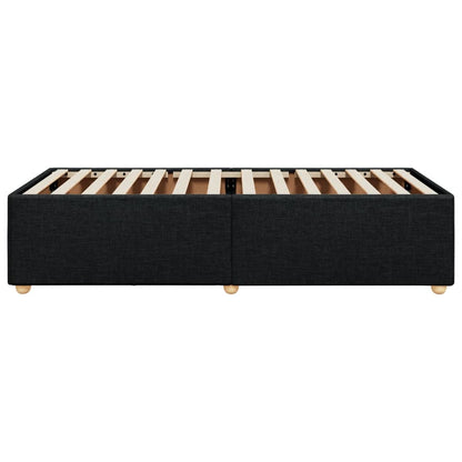 Bedframe zonder matras, zwarte eenpersoonsstof