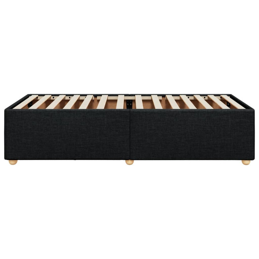 Bedframe zonder matras, zwarte eenpersoonsstof