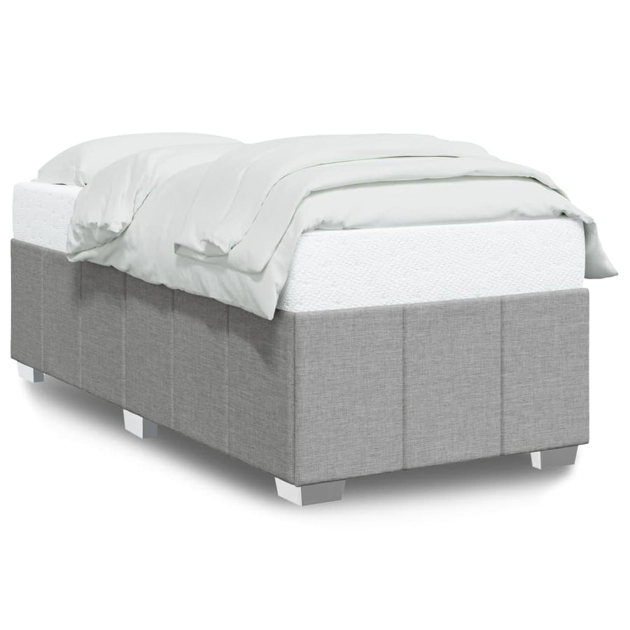 Bedframe stof lichtgrijs 80x200 cm