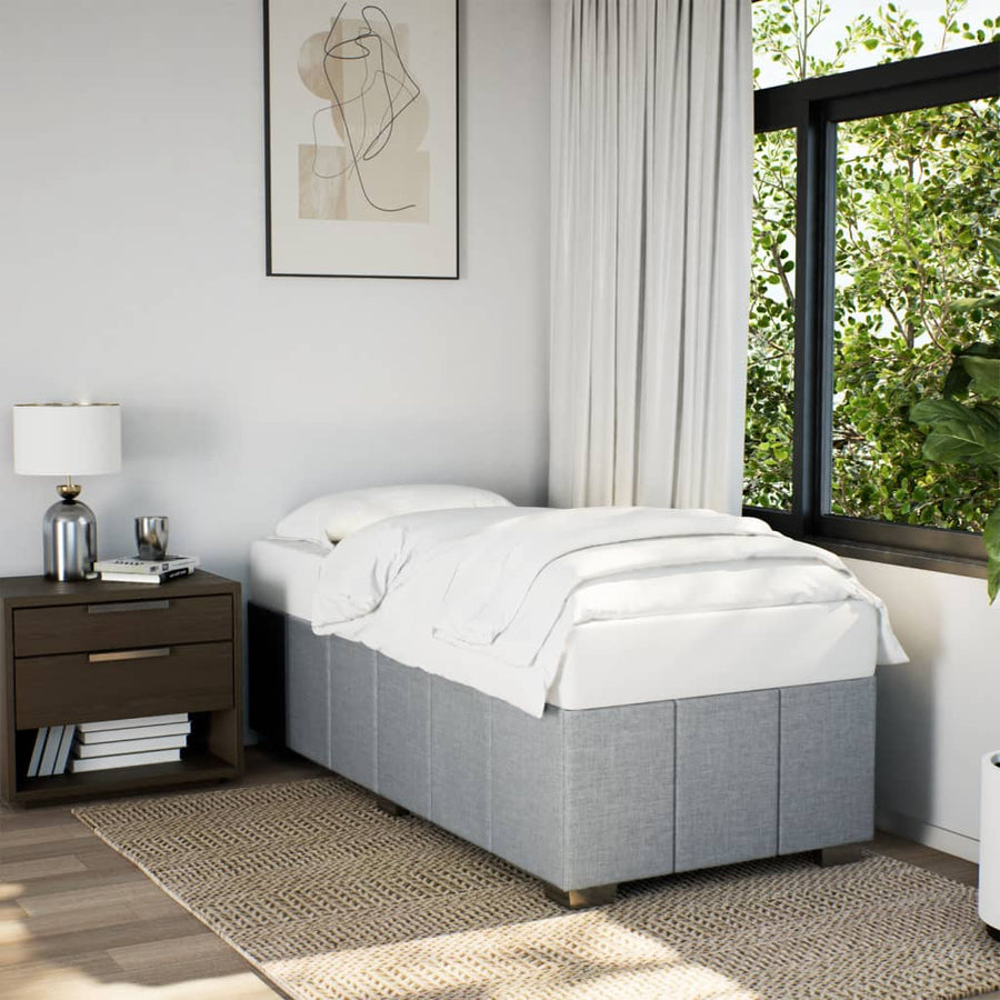 Bedframe stof lichtgrijs 80x200 cm