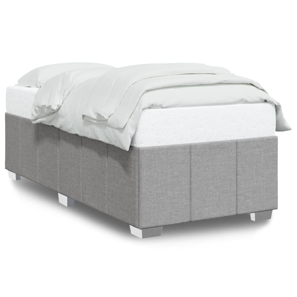 Bedframe stof lichtgrijs 90x190 cm