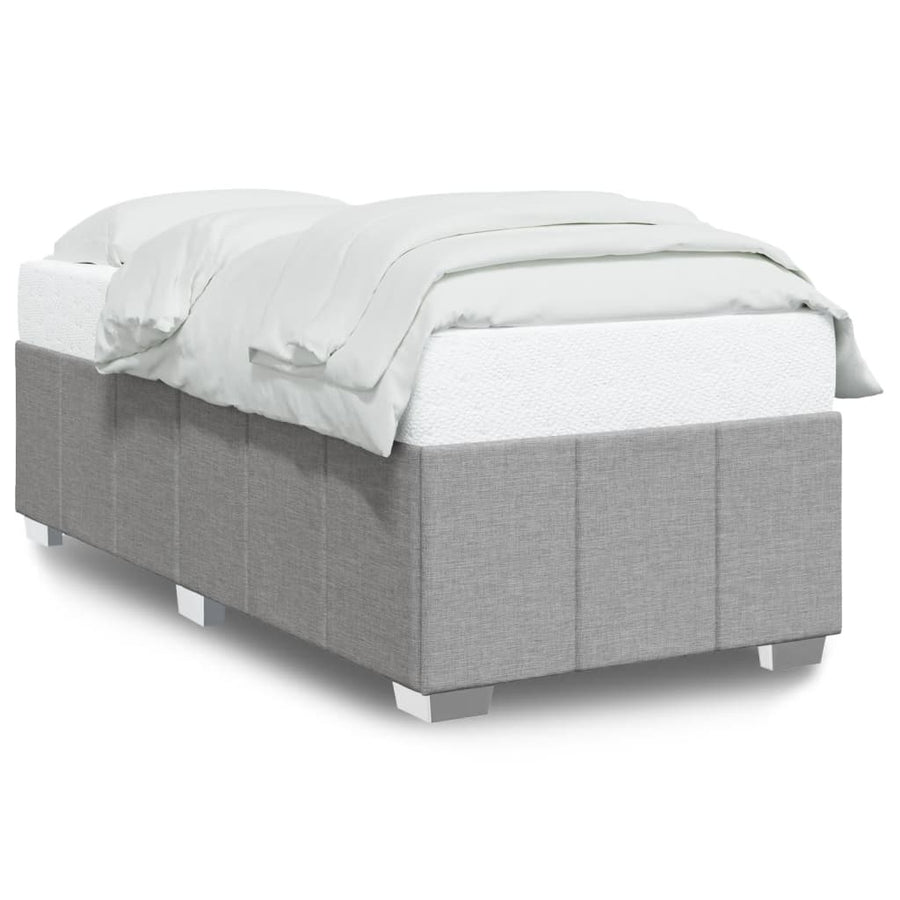 Bedframe stof lichtgrijs 90x190 cm