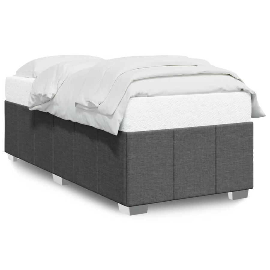 Bedframe stof donkergrijs 90x190 cm