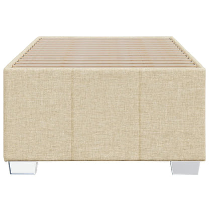 Bedframe zonder matras 90x190 cm stof crèmekleurig