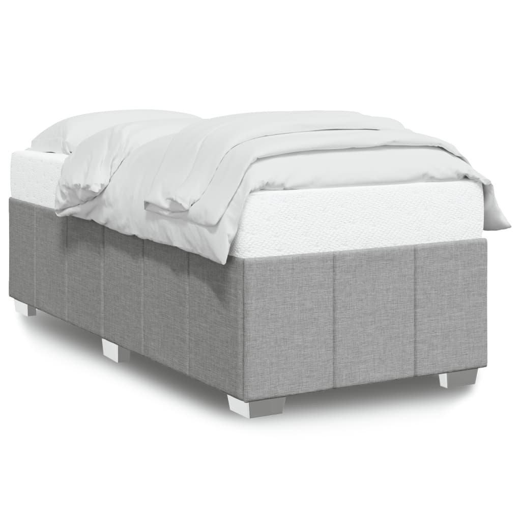 Bedframe stof lichtgrijs 90x200 cm