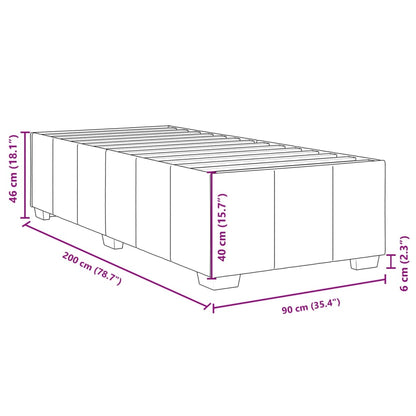 Bedframe Zonder Matras Stof 90 x 200 cm