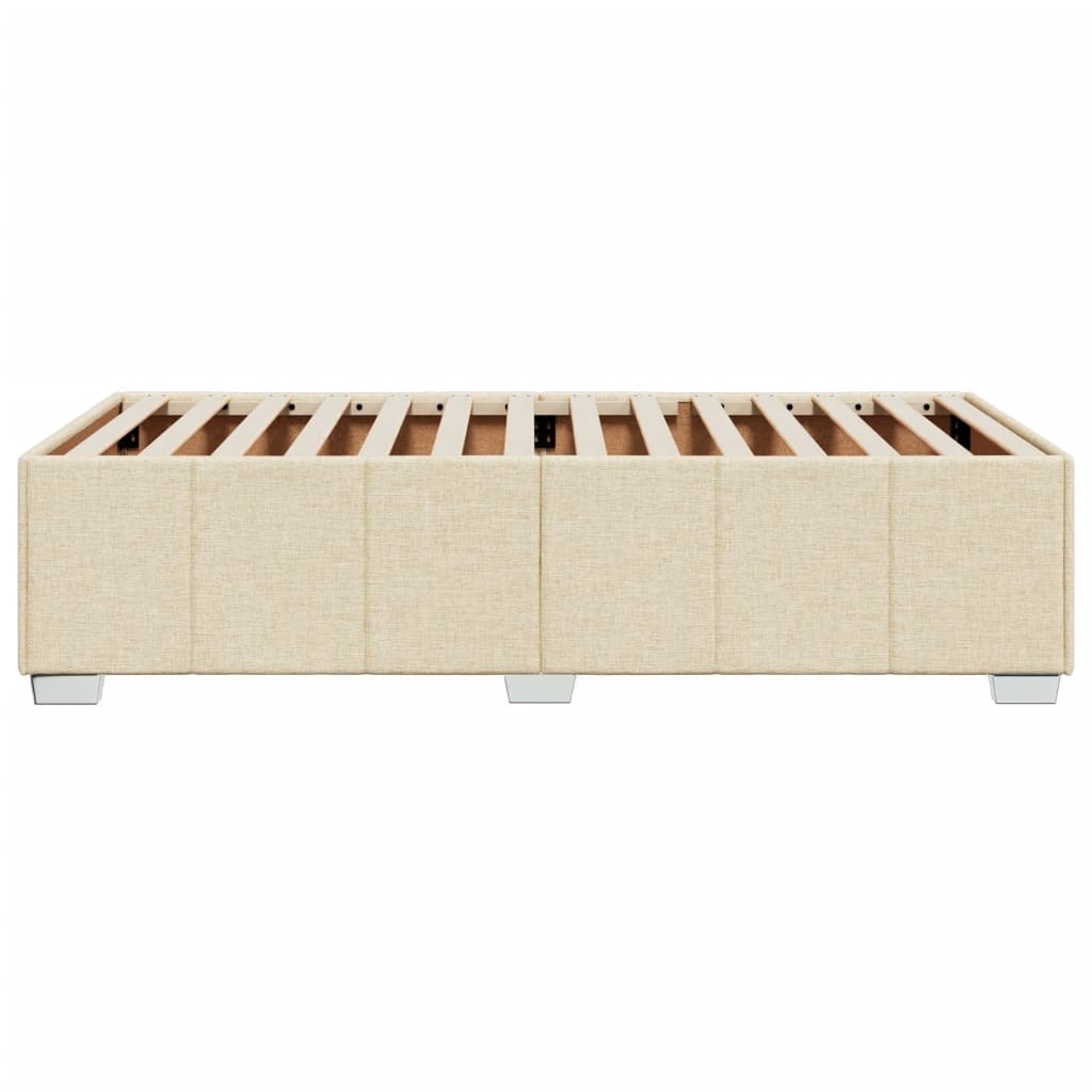 Bedframe zonder matras 90x200 cm stof crèmekleurig
