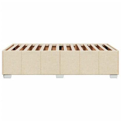 Bedframe zonder matras 90x200 cm stof crèmekleurig