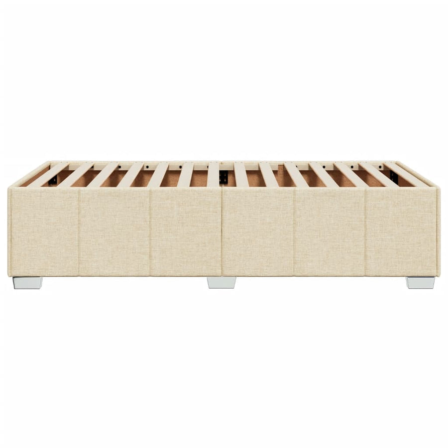Bedframe zonder matras 90x200 cm stof crèmekleurig