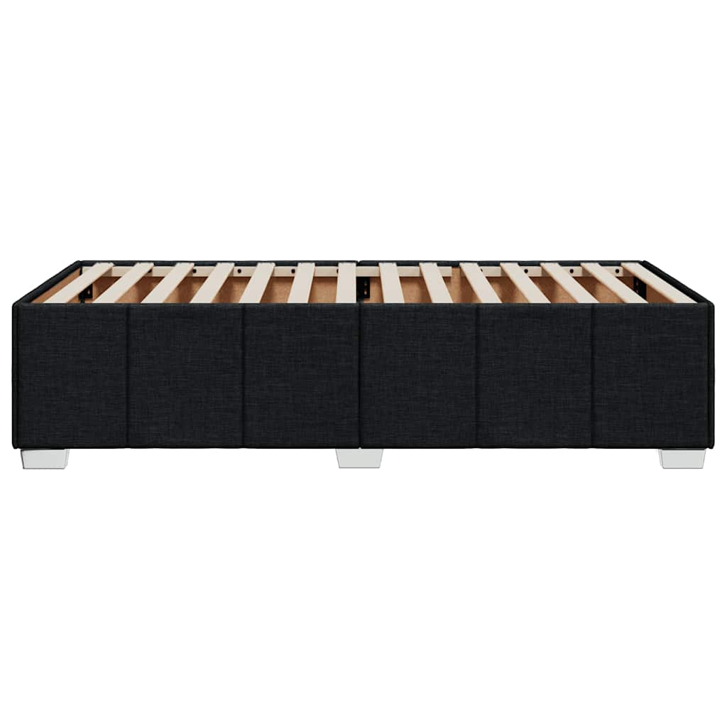 Bedframe Zonder Matras Stof 100 x 200 cm Zwart