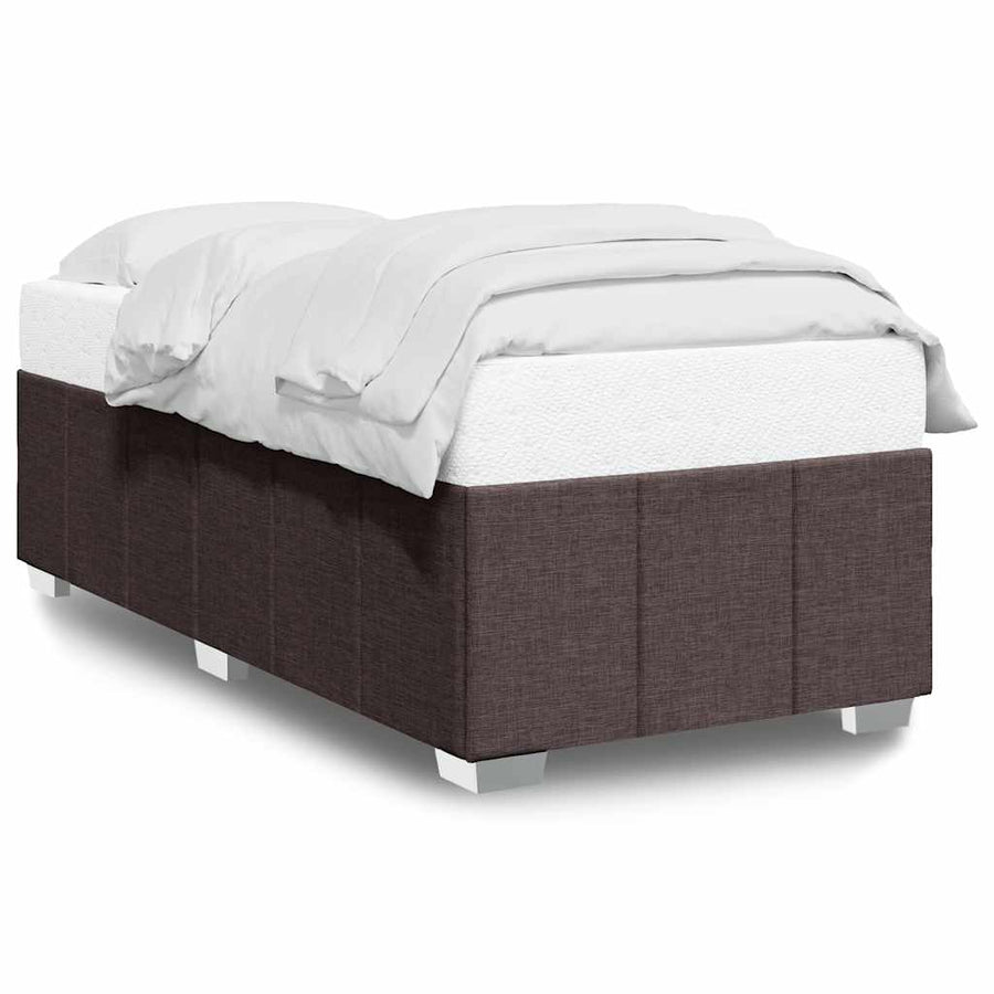 Bedframe zonder matras 100x200 cm stof donkerbruin