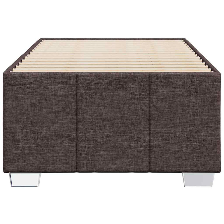 Bedframe zonder matras 100x200 cm stof donkerbruin