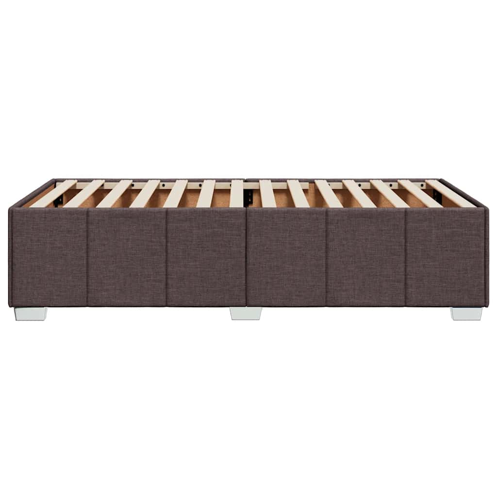 Bedframe zonder matras 100x200 cm stof donkerbruin