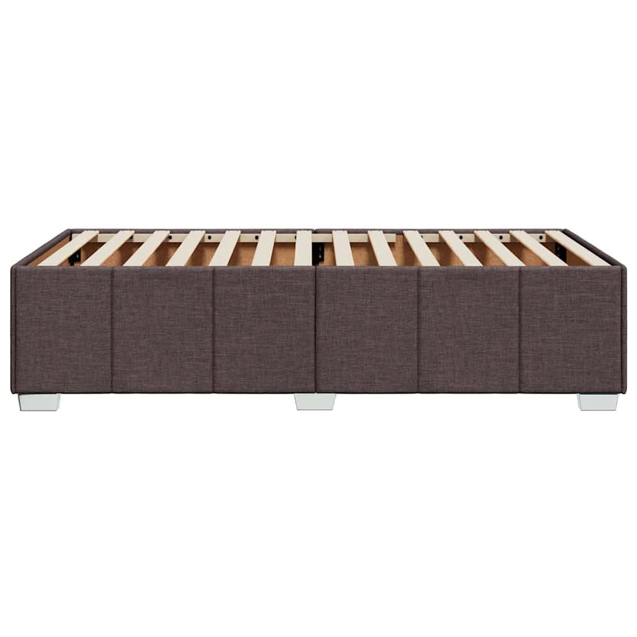 Bedframe zonder matras 100x200 cm stof donkerbruin