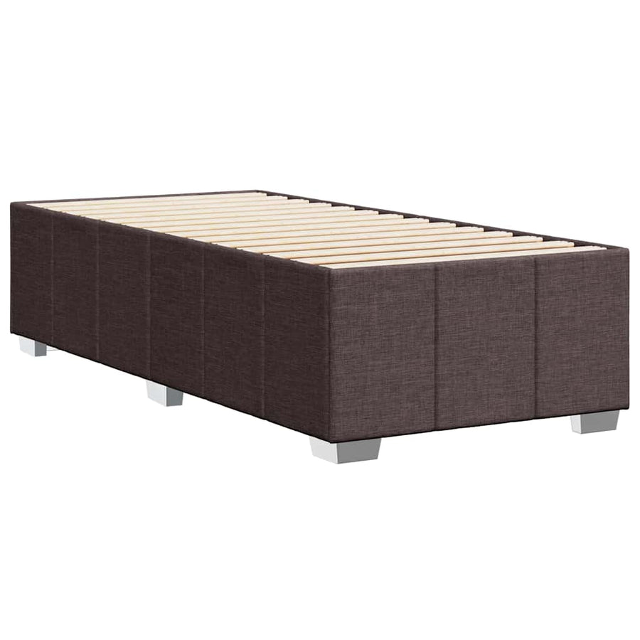 Bedframe zonder matras 100x200 cm stof donkerbruin