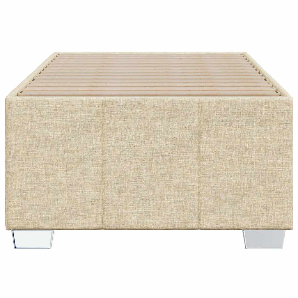 Bedframe zonder matras 100x200 cm stof crèmekleurig