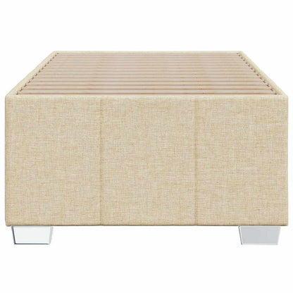 Bedframe zonder matras 100x200 cm stof crèmekleurig