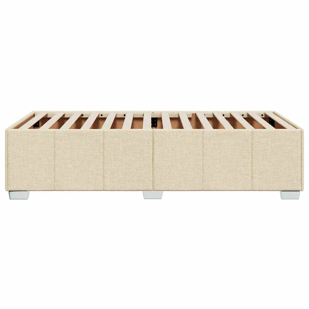 Bedframe zonder matras 100x200 cm stof crèmekleurig