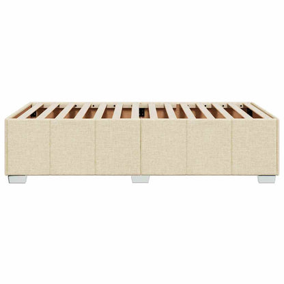 Bedframe zonder matras 100x200 cm stof crèmekleurig