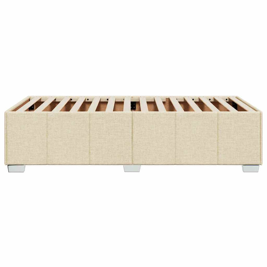 Bedframe zonder matras 100x200 cm stof crèmekleurig