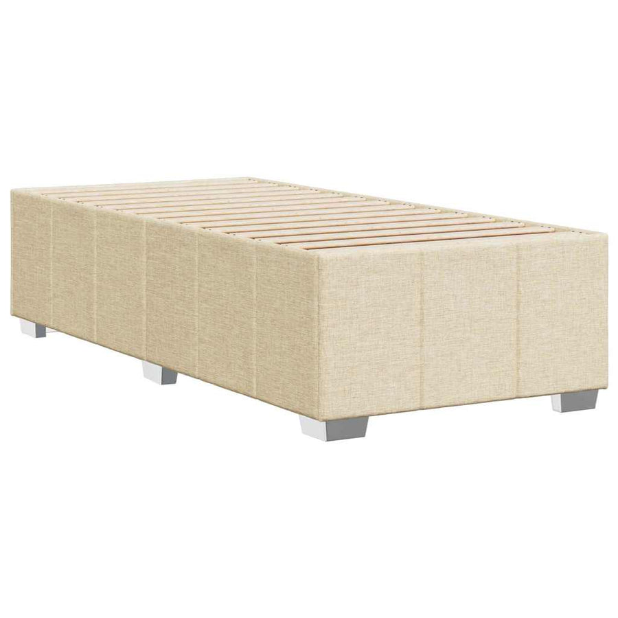Bedframe zonder matras 100x200 cm stof crèmekleurig