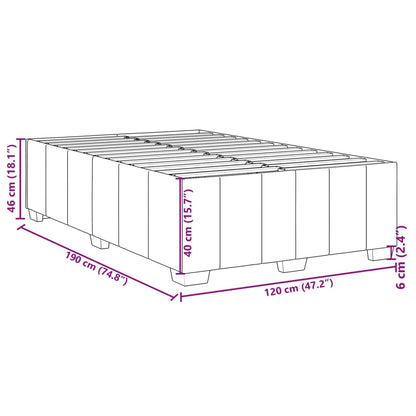 Bedframe zonder matras 120x190 cm stof donkergrijs