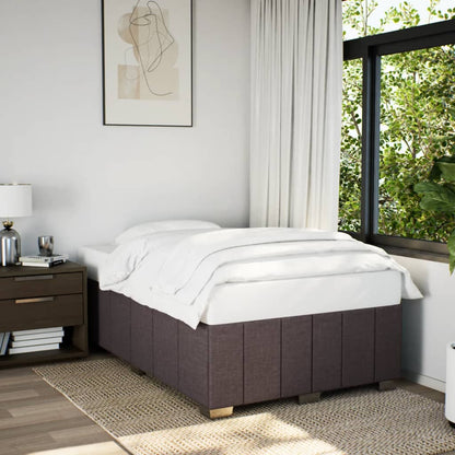 Bedframe zonder matras 120x190 cm stof donkerbruin