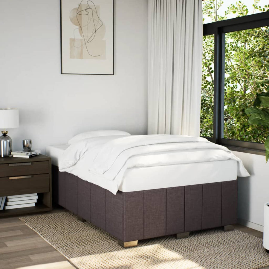 Bedframe zonder matras 120x190 cm stof donkerbruin