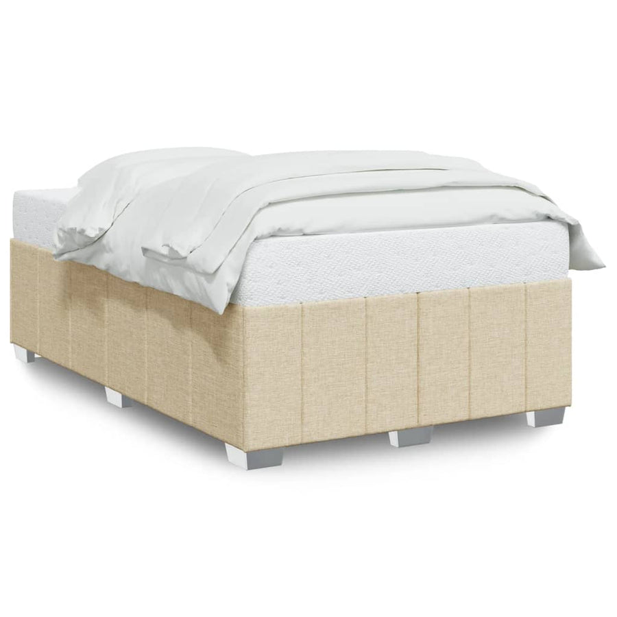 Bedframe zonder matras 120x190 cm stof crèmekleurig