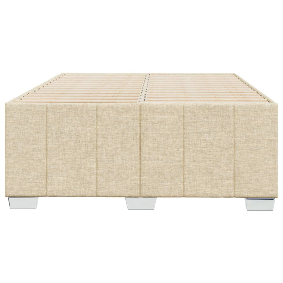 Bedframe zonder matras 120x190 cm stof crèmekleurig