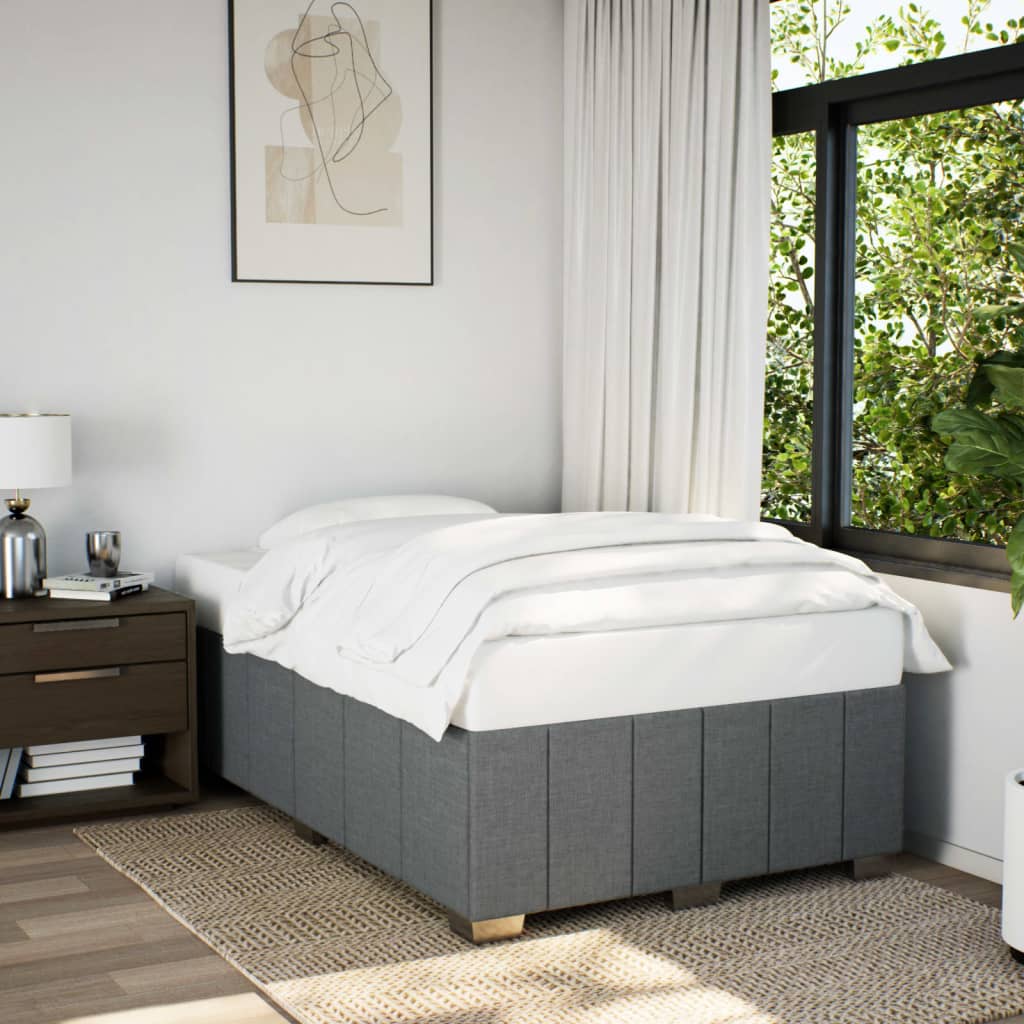 Bedframe zonder matras 120x200 cm stof donkergrijs