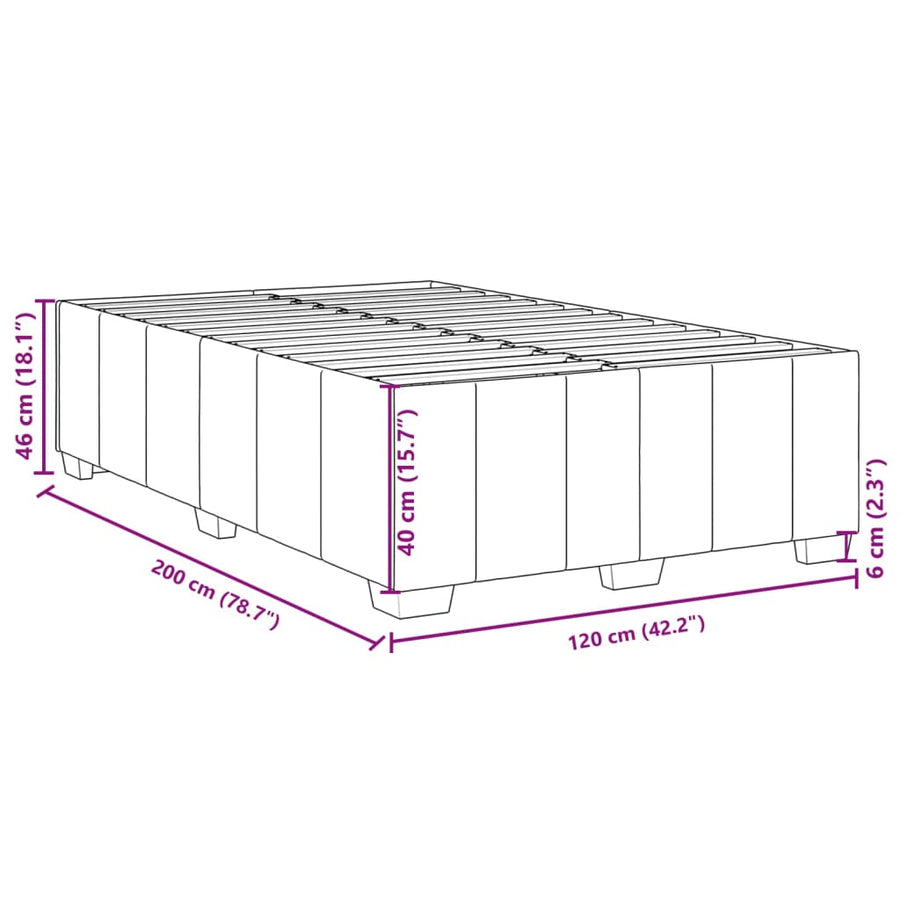 Bedframe stof donkerbruin 120x200 cm