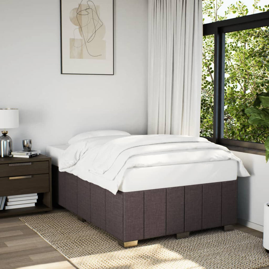 Bedframe stof donkerbruin 120x200 cm