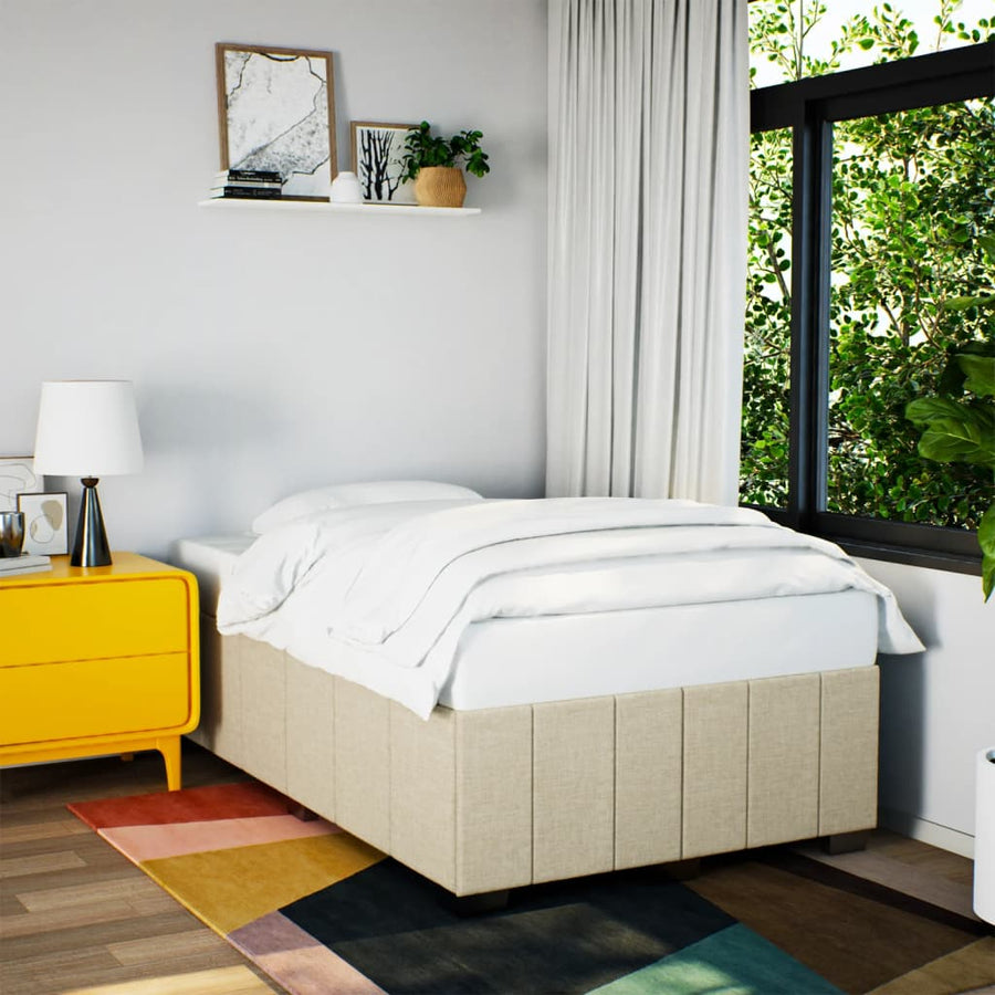 Bedframe stof crèmekleurig 120x200 cm