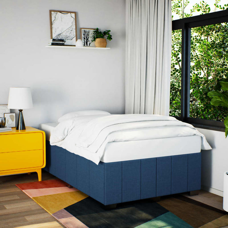 Bedframe stof blauw 120x200 cm