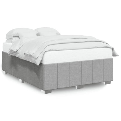 Bedframe Zonder Matras Stof Lichtgrijs 140X190 Cm