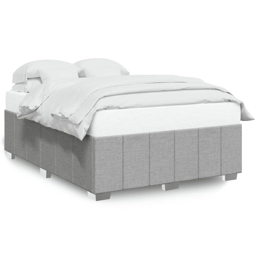 Bedframe Zonder Matras Stof Lichtgrijs 140X190 Cm