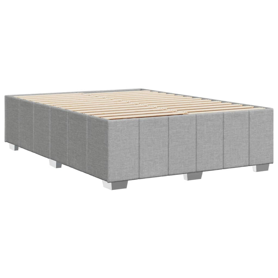 Bedframe Zonder Matras Stof Lichtgrijs 140X190 Cm