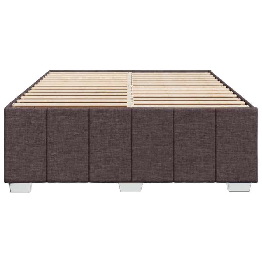 Bedframe zonder matras stof donkerbruin 140x190 cm