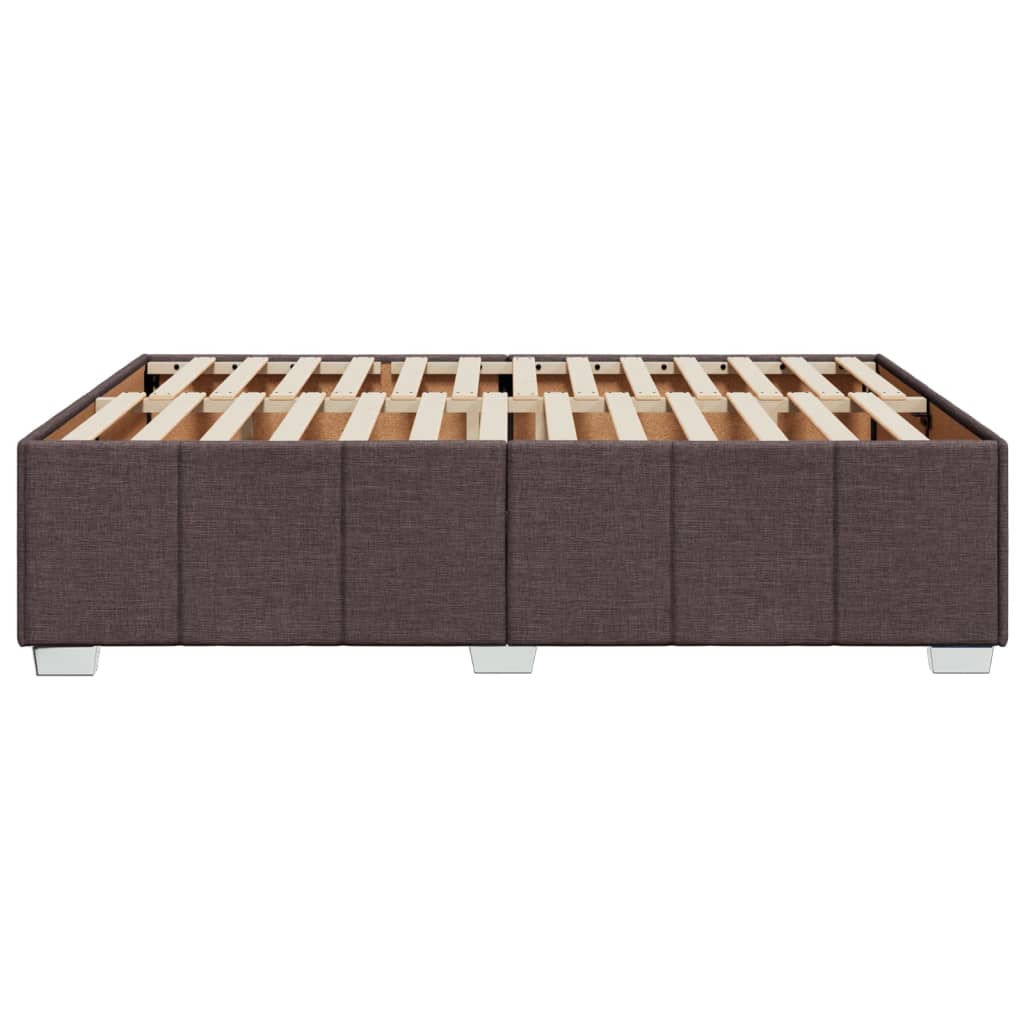 Bedframe zonder matras stof donkerbruin 140x190 cm